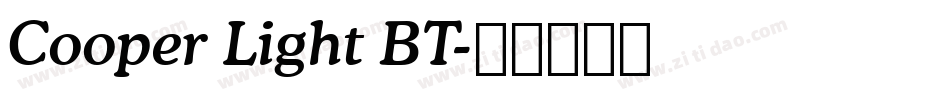 Cooper Light BT字体转换